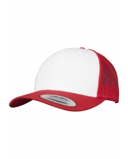 Retro Trucker Yupoong Cap - Red / White / Red
