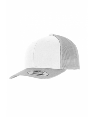 Retro Trucker Yupoong Cap - Silver / White / Silver