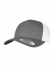 5-Panel Retro Trucker Yupoong 2-Tone Cap - Charcoal / White