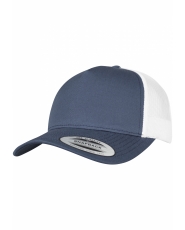 5-Panel Retro Trucker Yupoong 2-Tone Cap - Navy / White