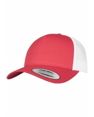 5-Panel Retro Trucker Yupoong 2-Tone Cap - Red / White