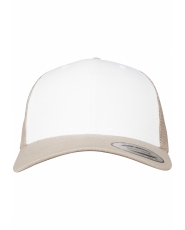 Retro Trucker Yupoong Cap - Khaki / White / Khaki