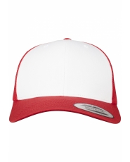 Retro Trucker Yupoong Cap - Red / White / Red