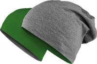 MSTRDS Jersey Reversible Beanie - Heather Charcoal / Kelly