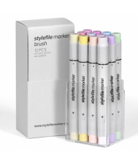 Stylefile Marker Brush - 12er Set - Pastell