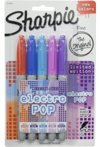 Sharpie Fine Point Marker "Electro POP" - 5er Set Limited Edition