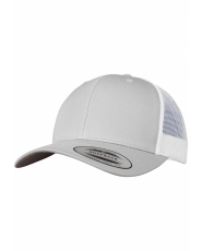 ! Retro Trucker Yupoong Cap - Silver / White !